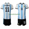 Maillot de Supporter Argentine Angel Di Maria 11 Domicile Coupe du Monde 2022 Pour Enfant